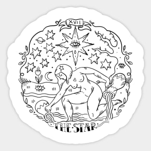 The star tarot card Sticker